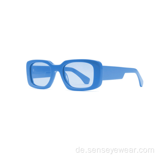 Fashion Design Square UV400 Polarisierte Acetat -Sonnenbrille